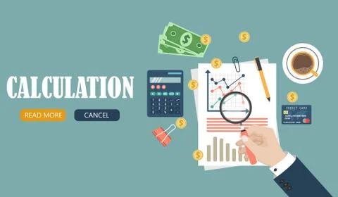 Auditing concept, tax process, analysis, data, accounting, planning, management Stock Illustration