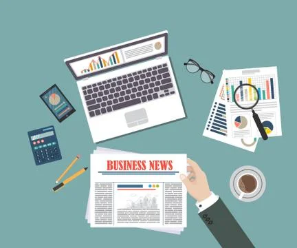 Auditing concept, tax process, analysis, data, accounting, planning, management Stock Illustration