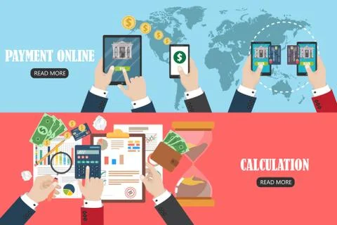 Auditing concept, tax process, analysis, data, accounting, planning, management Stock Illustration