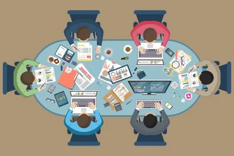 Auditing concept, tax process, analysis, data, accounting, planning, management Stock Illustration