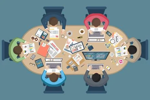 Auditing concept, tax process, analysis, data, accounting, planning, management Stock Illustration