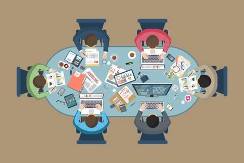 Auditing concept, tax process, analysis, data, accounting, planning, management Stock Illustration