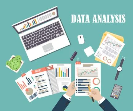 Auditing concept, tax process, analysis, data, accounting, planning, management イラスト素材