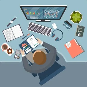 Auditing concept, tax process, analysis, data, accounting, planning, management Stock Illustration