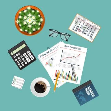Auditing concept, tax process, analysis, data, accounting, planning, management Illustrazione stock