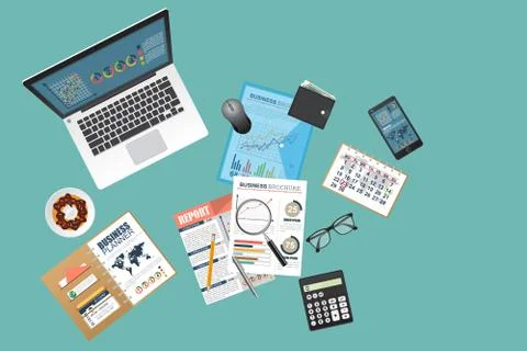 Auditing concept, tax process, analysis, data, accounting, planning, management Illustrazione stock