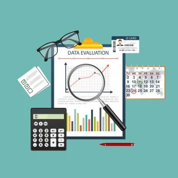 Auditing concept, tax process, analysis, data, accounting, planning, management Illustrazione stock