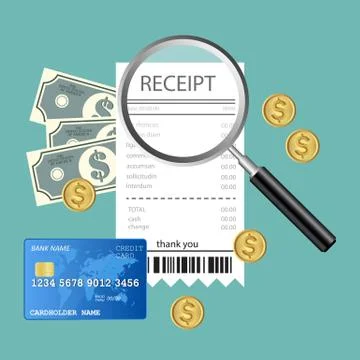 Auditing concept, tax process, analysis, data, accounting, planning, management Stock Illustration