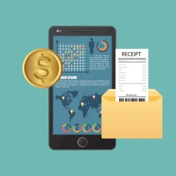 Auditing concept, tax process, analysis, data, accounting, planning, management Stock Illustration