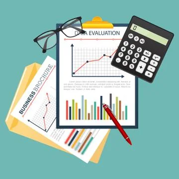 Auditing concept, tax process, analysis, data, accounting, planning, management Illustrazione stock