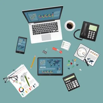 Auditing concept, tax process, analysis, data, accounting, planning, management 스톡 일러스트