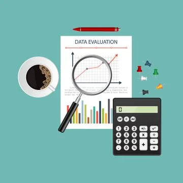 Auditing concept, tax process, analysis, data, accounting, planning, management Stock Illustration