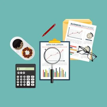 Auditing concept, tax process, analysis, data, accounting, planning, management イラスト素材