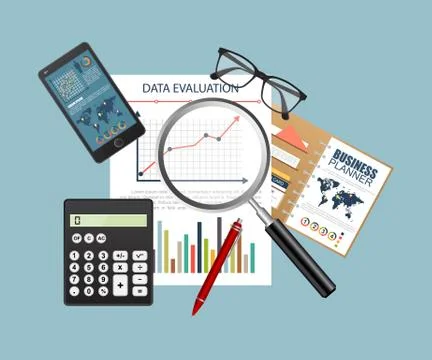 Auditing concept, tax process, analysis, data, accounting, planning, management イラスト素材