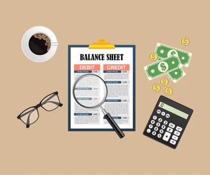 Auditing concept, tax process, analysis, data, accounting, planning, management Stock Illustration