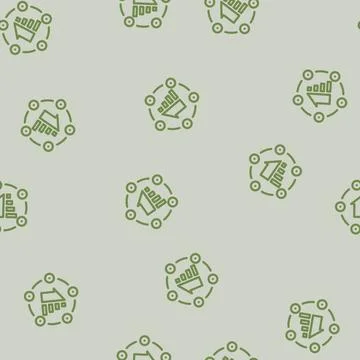 Auditing energy conservation line vector seamless pattern Stock Illustration