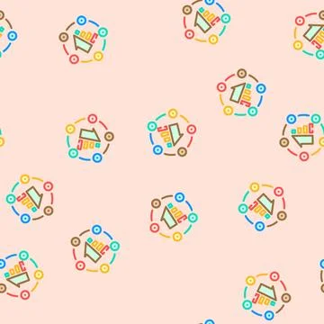 Auditing energy conservation vector seamless pattern Ilustración de archivo