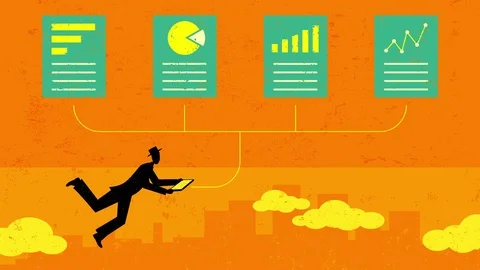 Auditing Financial Documents Stock Footage 93358235