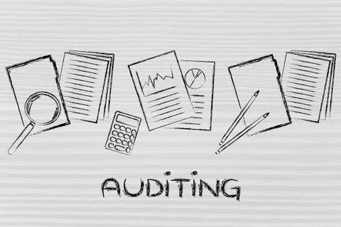 Auditing procedures: design with business documents and stats Illustration