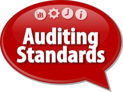 Auditing Standards  Business term speech bubble illustration Stock Illustration