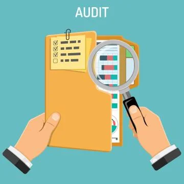 Auditing, Tax process, Accounting Concept Stock Illustration