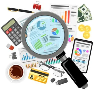 Auditing, Tax Process, Accounting Concept Ilustração Stock