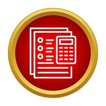 Auditing tax report document with calculation icon イラスト素材