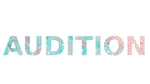 AUDITION Word text design image stock Stock Illustration