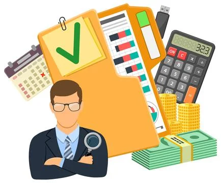 Auditor and Accounting Concept Ilustração Stock