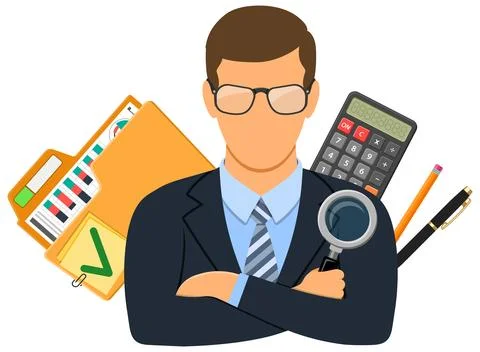 Auditor and Accounting Concept Stock Illustration