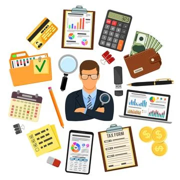 Auditor and Accounting Concept Stock Illustration