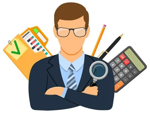 Auditor and Accounting Concept Stock Illustration