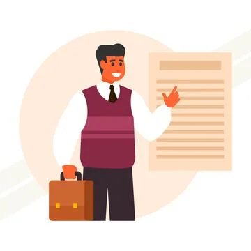 Auditor-with-briefcase Stock Illustration