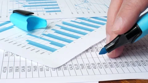 Auditor is checking financial report and business results. Stock Footage 107340780