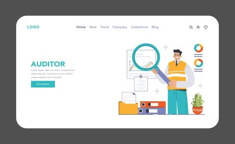 Auditor concept. Flat vector illustration 스톡 일러스트
