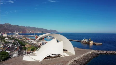 Auditorio de Tenerife Stock Footage 100931185