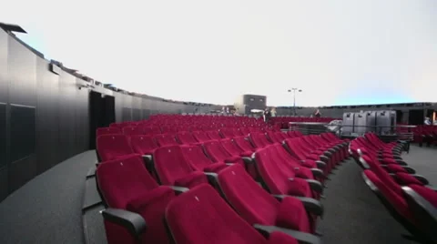 Auditorium and projector in Planetarium Video stock 28524622