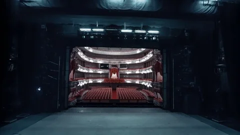 Auditorium. An Interior Of Opera Theatre Vídeos de archivo 75173536