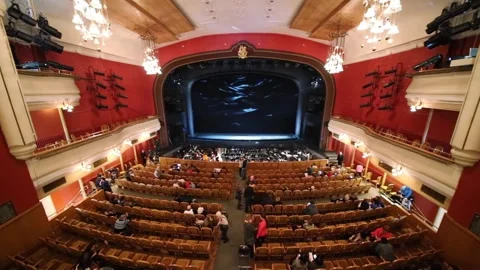 Auditorium with an orchestra pit in Moscow Stock Footage 299649300