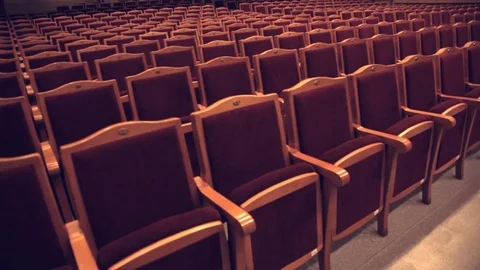Auditorium with red seats Stock Footage 72729884