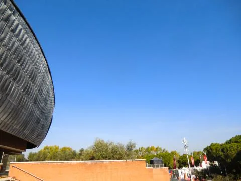 The Auditorium in Rome, Project by Architect Renzo Piano, Accademia Nazionale di Stock Photos