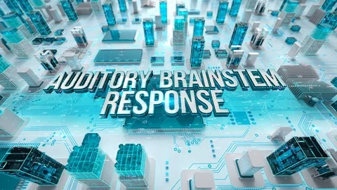 Auditory Brainstem Response with medical digital technology concept Video stock 105761690