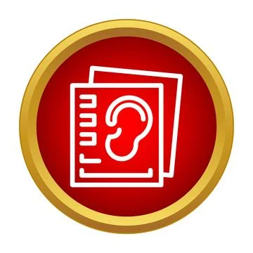 Auditory test results and diagnostic medical report 스톡 일러스트