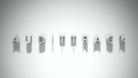 Audittrack 3D title animation with shadows on a white background Video stock 297517711