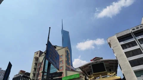 AUG 4.2026.MALAYSIA.Wide-angle high-angle shot of Merdeka 118 in Kuala Lumpur. Video stock 341669272
