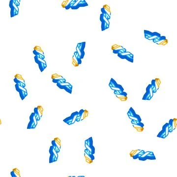 Auger drill bit isometric icon seamless pattern Stock Illustration