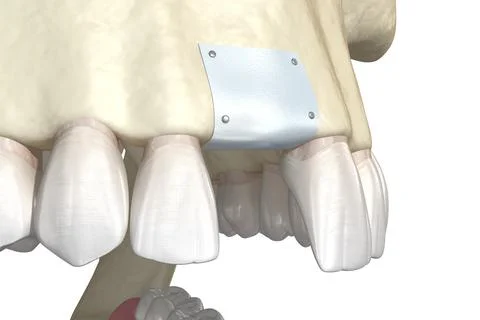 Augmentation Surgery - Adding bone after tooth extraction. Illustrazione stock