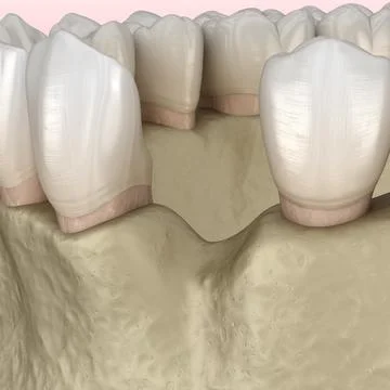 Augmentation Surgery - Adding new bone. 3D illustration Illustrazione stock