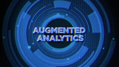 Augmented Analytics Text on Futuristic Cyberspace Background Stock Footage 339289595