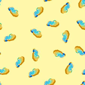 Augmented hand augmented reality isometric icon seamless pattern Stock Illustration